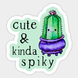 Cute And Kinda Spiky Cactus Doodle Sticker